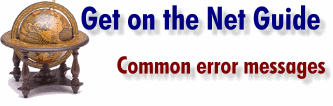 Common error messages
